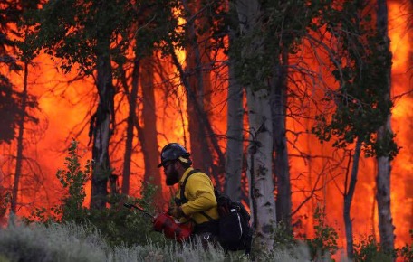 George Jensen on a fire assignment 